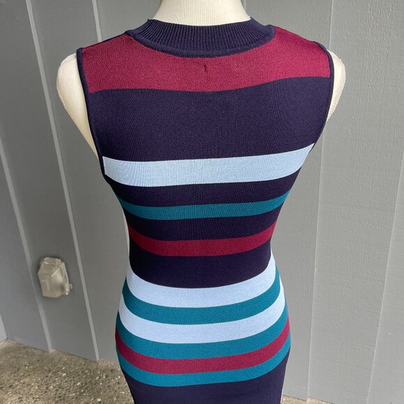 Stunning Vince Camuto Color Block Knit Sheath Dress - Picture 10 of 11